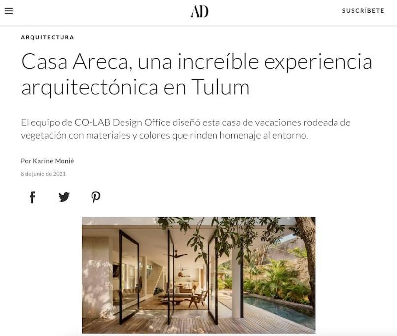 Casa Areca, Awarded Architectural Villa Located In A Secured Gated Community, With Concierge Services Tulum Exterior photo